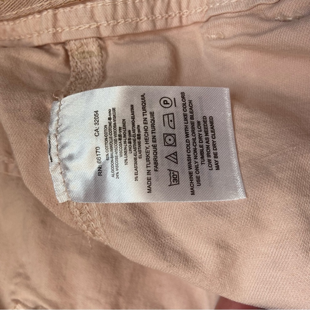 Anthropologie Women's Pink Cotton Chino Pants Sz‎ 27 Mid Rise Straight Leg - Picture 7 of 7